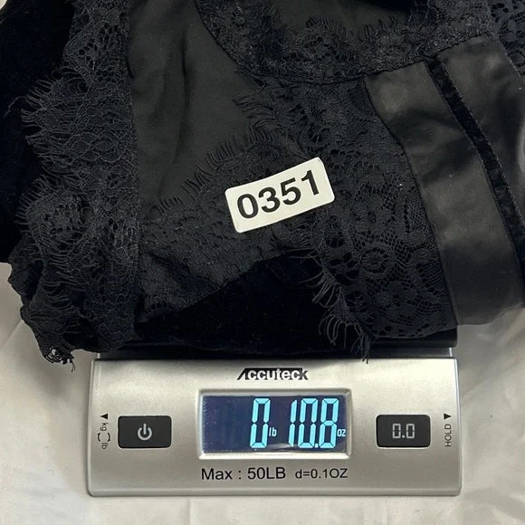 White House Black Market Sleeveless Dress Fitted Velvet Panel Lace Black/Gray W - Picture 13 of 14